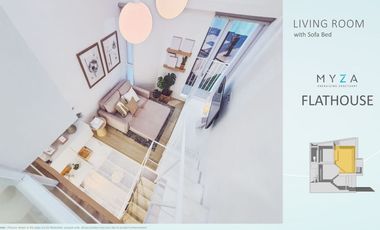 MYZA FLATHOUSE PERTAMA BSD SUBSIDI DP 10%, BOOKING FEE LANGSUNG KPR CICILAN 5 JT-AN