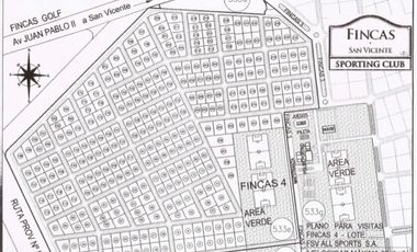 Lote en venta de 1114 m2 ubicado en Fincas de San Vicente