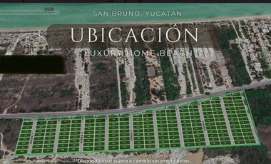 Terreno en VENTA  San Bruno Yucatan, Playa Laguna