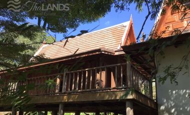 TRADITIONAL TEAK HOUSE ON 24 METERS OF RIVERFRONT CLOSE TO DOWNTOWN KANCHANABURI!!!