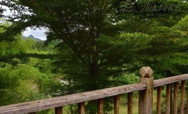 TRADITIONAL TEAK HOUSE ON 24 METERS OF RIVERFRONT CLOSE TO DOWNTOWN KANCHANABURI!!!