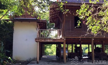 TRADITIONAL TEAK HOUSE ON 24 METERS OF RIVERFRONT CLOSE TO DOWNTOWN KANCHANABURI!!!