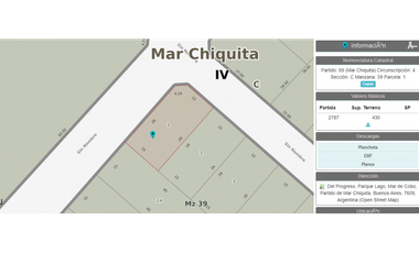 Terreno en Mar de Cobo