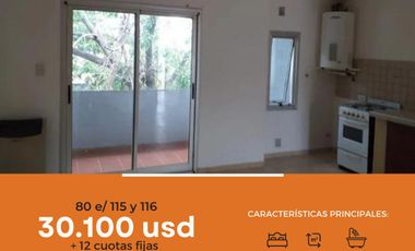 Departamento en venta - 1 dormitorio 1 baño - 50 mts2 - Villa Elvira, La Plata [FINANCIADO]