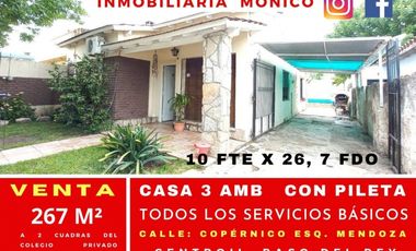 venta casa 3 amb con pileta  paso del rey
