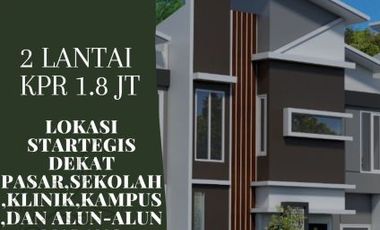 2 Lantai Rumah 5 Menit ke UNIKAMA Bisa KPR 2KT Tipe 34/60