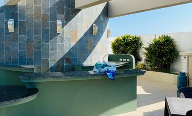 SE VENDE PENTHOUSE (DEPARTAMENTO) DE LUJO DE 3 DORMITORIOS, FULL AMOBLADO Y EQUIPADO EN EL MALECÓN SALINAS