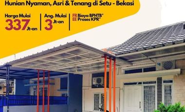 rumah setu bekasi timur bekasi gratis biaya, dp 13,5jt all in