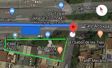 TERRENO EN VENTA O RENTA EN AVENIDA ACOXPA TLALPAN