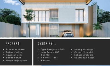 rumah mewah di kawasan elit lingkungan indah di komplek pemda