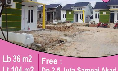 dijual rumsh asri type 36 di rumbai jl.pembina 4