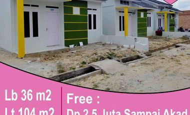 dijual rumsh asri type 36 di rumbai jl.pembina 4