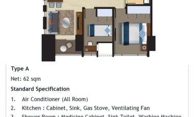 Apartemen mewah 2 bedroom subsidi ppn The Branz BSD city