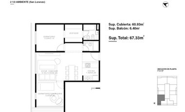 Excelente Departamento 2/3 ambientes en Torre Bamboo Park - La Lucila