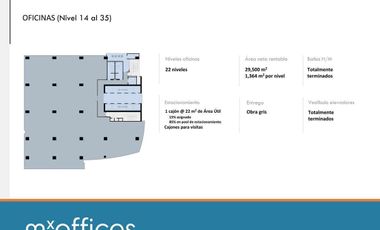Renta oficina  en Obra gris BH Lifework Santa Maria en Monterrey N.L