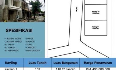 RUMAH 2 LANTAI SUDAH MAU JADI DEKAT SLEMAN CITY HALL