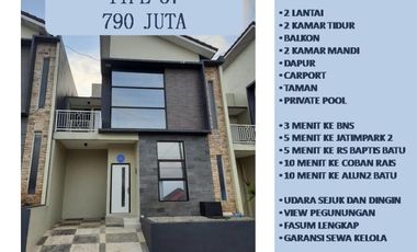 Rumah Villa Dijual Di Batu Malang Tipe 67 View Panderman