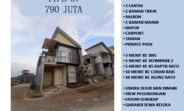 Rumah Villa Dijual Di Batu Malang Tipe 67 View Panderman