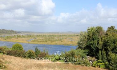 Campo en desembocadura río Chepu, Ancud