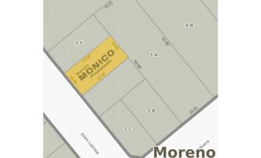 Venta terreno en Moreno centro
