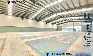 Warehouse available for immediate rent in Texcoco