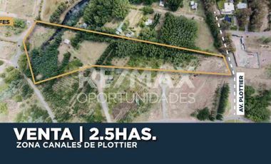 VENTA-  2.5 HAS. ZONA CANALES DE PLOTTIER