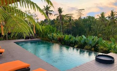 VILLA DIKONTRAKAN DI UBUD BALI DENGAN 5 KAMAR DAN VIEW SAWAH