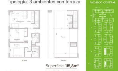 Departamento 2 amb. en Pacheco Central
