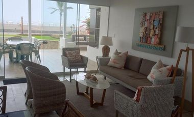 Casa en venta en exclusiva Playa en Boca león, 1era fila, finos acabados 04 dormitorios