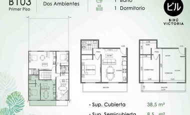 Departamento en venta en Villa Luzuriaga