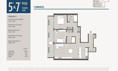 Excelente 3 Amb - 2 Dorm. en Suite - Amplio Balcon  -  Toilette - LAVALLEJA PARK | V. Crespo