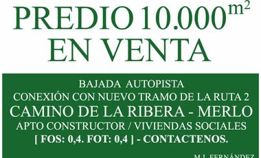 Oportunidad Parcela única en Merlo