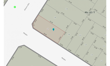 LOTE 432 M2. Sobre Av. Arturo Alio y Maipú -  Esquina