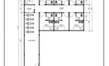 DIJUAL KOS-KOSAN SIAP BANGUN MURAH DEKAT KAMPUS BESAR DI YOGYAKARTA HARGA 2,3 MILLIAR FURNISHED