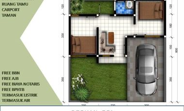 Rumah Dijual di Malang Tipe 25/72 Free Biaya Fasum Lengkap