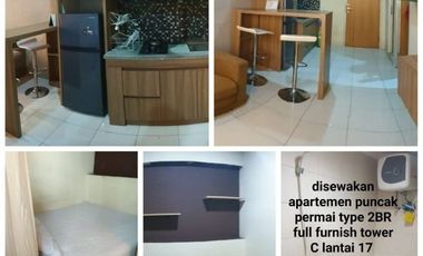 Apartemen Bulanan Tahunan Puncak Permai Surabaya Barat 2BR Furnished