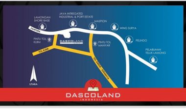 dijual gudang di pergudangan dascoland manyar gresik