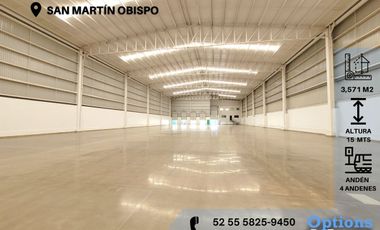 Availability of warehouse for rent in San Martín Obispo