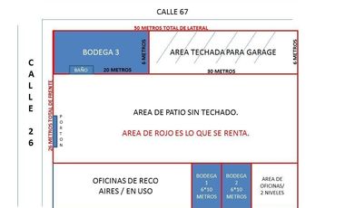 Patio de Trabajo con Oficinas en Renta Calle 26, Ciudad del Carmen
