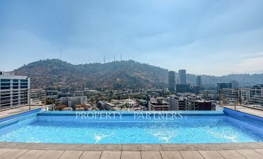 Departamento en venta, vista despejada al oriente a pasos de metro Manuel Montt.