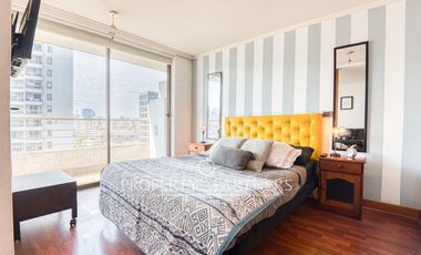 Departamento en venta, vista despejada al oriente a pasos de metro Manuel Montt.