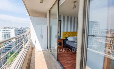 Departamento en venta, vista despejada al oriente a pasos de metro Manuel Montt.