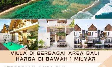 Dijual Villa Modern Di Berbagai Area Harga Di Bawah 1 Milyar di Bali