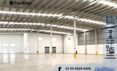 Great industrial warehouse for rent in Tultepec