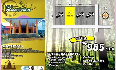 Dipasarkan 1 Unit Joglo Terakhir Dalam Cluster Prameswari