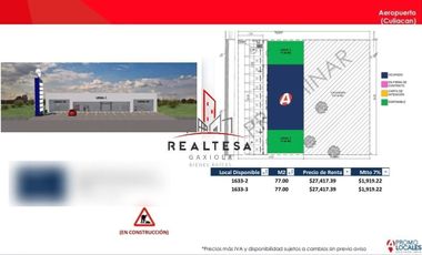 Local Renta Calzada Aeropuerto Culiacán $27,417.39 Javgax RG1