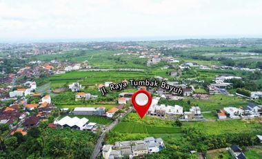 Tanah 1450m2 Jalan Utama Tumbak Bayuh Canggu
