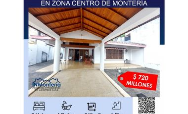 VENTA DE CASA EN LA ZONA CENTRO DE MONTERIA