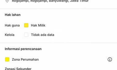 Dijual Tanah Strategis Cocok Untuk Perumahan di Rogojampi Banyuwangi