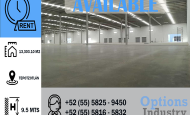 New industrial warehouse available in Tepotzotlán